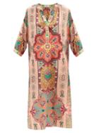 Etro - Amazed Printed Silk Dress - Womens - Multi