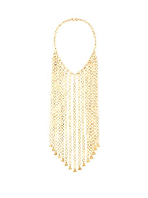 Matchesfashion.com Pippa Small Turquoise Mountain - Zeeb Hammered Gold Vermeil Necklace - Womens - Gold