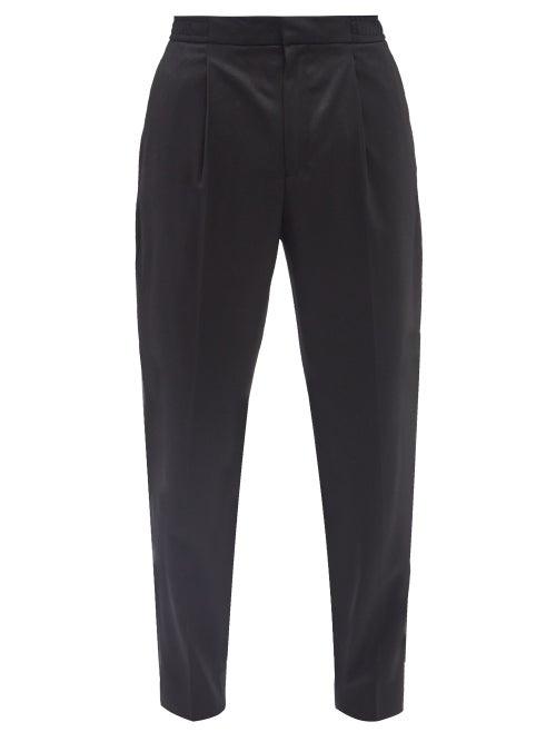 Mens Rtw Officine Gnrale - Drew Wool-twill Straight-leg Trousers - Mens - Black