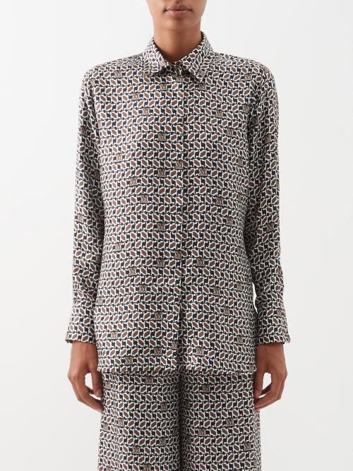 Max Mara - Acacia Shirt - Womens - Light Brown Multi
