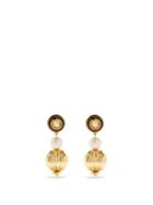 Lizzie Fortunato - Pearl & 18kt Gold-plated Drop Earrings - Womens - Gold Multi