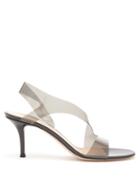 Gianvito Rossi - Metropolis 70 Clear-strap And Leather Sandals - Womens - Clear