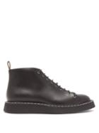 Matchesfashion.com Jil Sander - Lace Up Leather Ankle Boots - Mens - Black