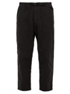 Matchesfashion.com Gramicci - Belted Cotton Twill Trousers - Mens - Black