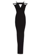 Matchesfashion.com Rick Owens - Easy Triangle-cutout Jersey Maxi Dress - Womens - Black