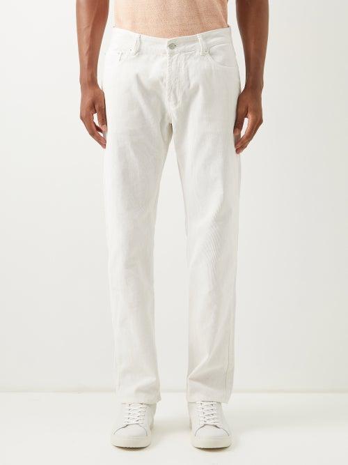 Officine Gnrale - James Corduroy Straight-leg Trousers - Mens - White