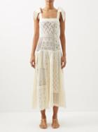 Zimmermann - Anneke Patchwork Knit Dress - Womens - Cream