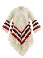 Ladies Rtw Redvalentino - Tasselled Wool Hooded Poncho - Womens - Ivory