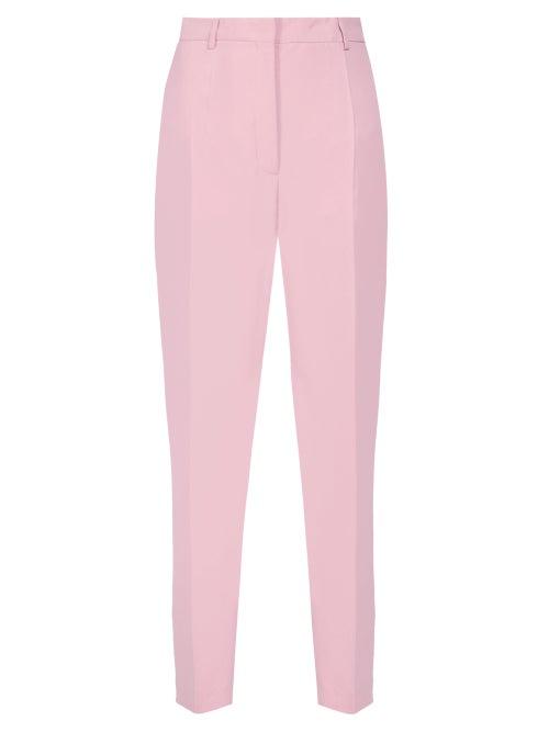 Matchesfashion.com Rochas - Tailored Crepe Trousers - Womens - Light Pink