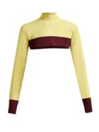 Matchesfashion.com Colville - Cropped Colour Block Sweater - Womens - Yellow Multi