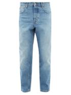 Matchesfashion.com Ami - Faded Tapered Leg Jeans - Mens - Light Blue