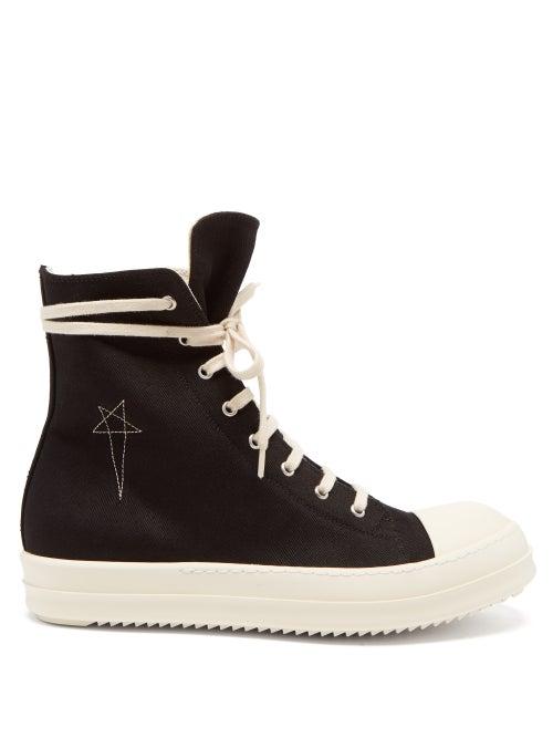 Rick Owens Drkshdw - Drkstar High-top Denim Trainers - Mens - Black