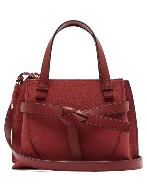 Matchesfashion.com Loewe - Gate Woven-leather Tote Bag - Womens - Dark Red