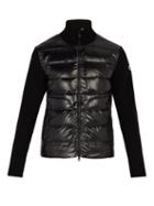Matchesfashion.com Moncler - Quilted Down And Wool Jacket - Mens - Black