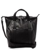 Matchesfashion.com Maison Margiela - Logo Embroidered Leather Tote Bag - Mens - Black