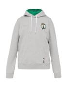 Matchesfashion.com Marcelo Burlon - Boston Celtics Appliqu Cotton Hooded Sweatshirt - Mens - Light Grey