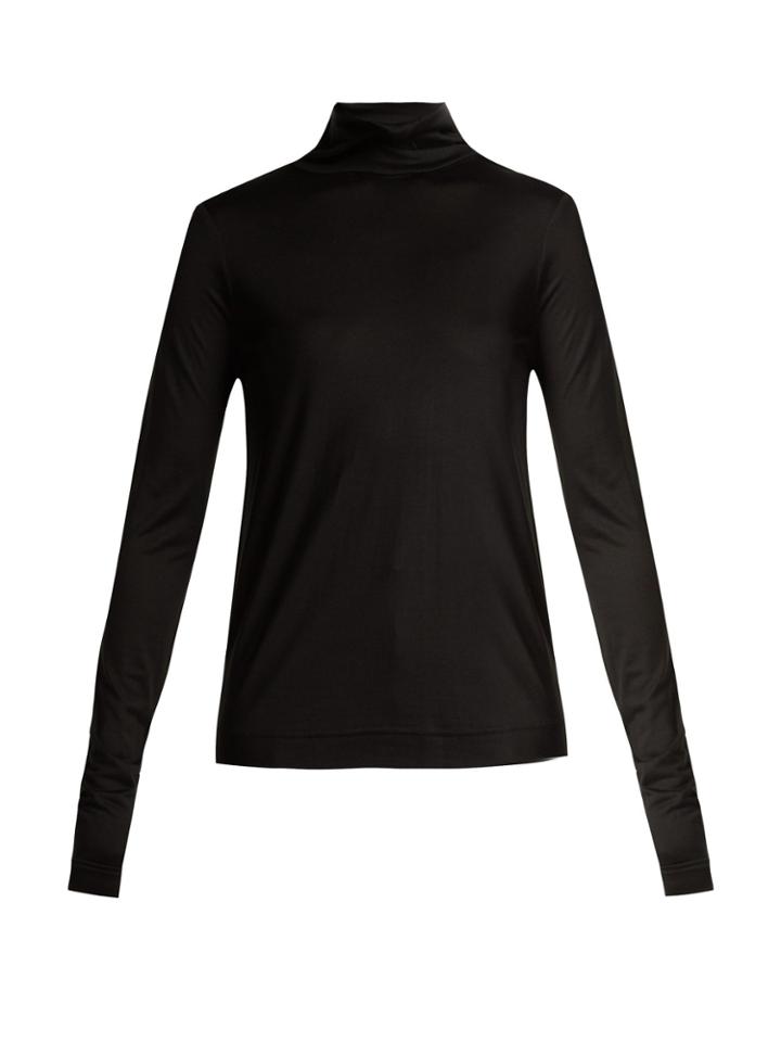 Joseph Silk-jersey Roll-neck Sweater