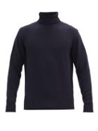 Matchesfashion.com Thom Sweeney - Roll-neck Wool Sweater - Mens - Navy
