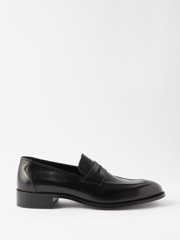 Tom Ford - Penny-strap Leather Loafers - Mens - Black