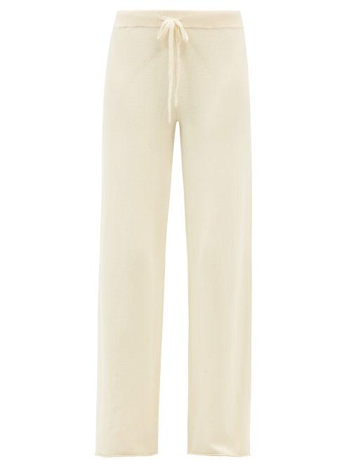 Skin - Mindi Cotton-blend Knit Trousers - Womens - Cream