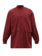 Matchesfashion.com E. Tautz - Lineman Cotton-poplin Shirt - Mens - Burgundy