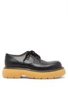 Matchesfashion.com Bottega Veneta - Tokyo Platform-sole Leather Derby Shoes - Mens - Black Brown