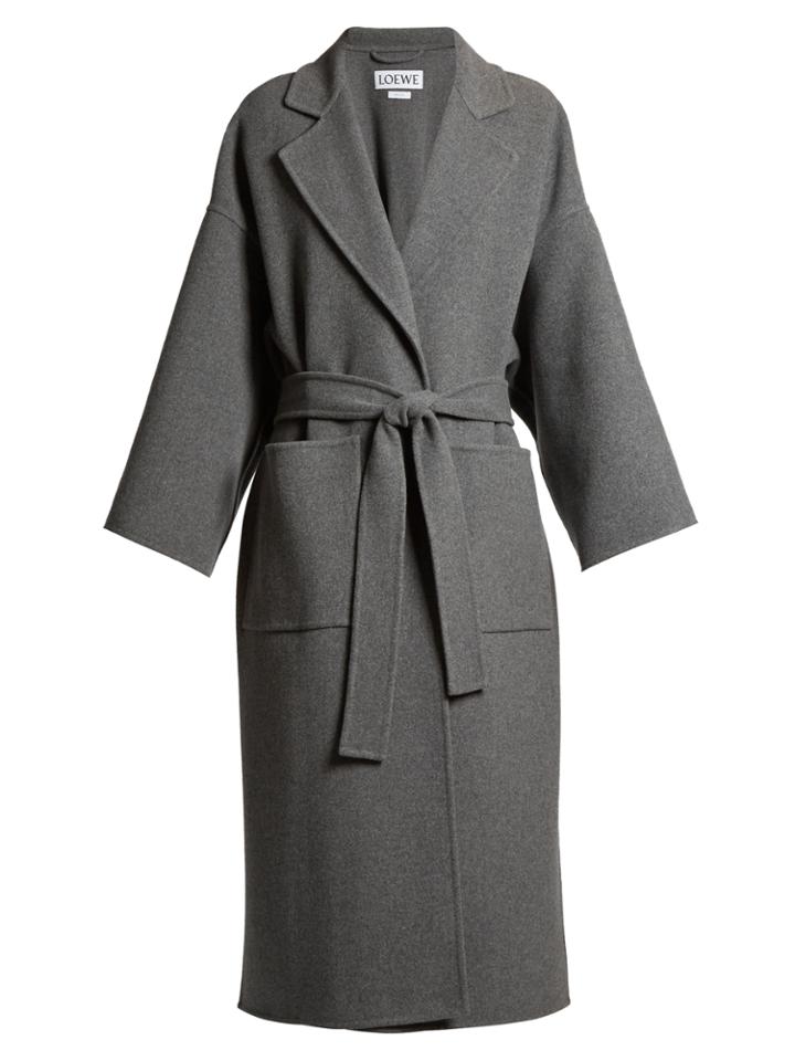 Loewe Oversized Tie-waist Wool And Cashmere-blend Coat