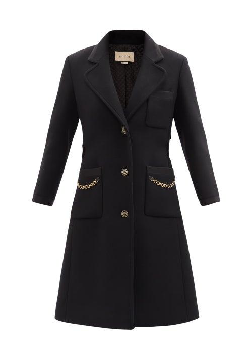 Gucci - Single-breasted Wool-blend Felt Coat - Womens - Black