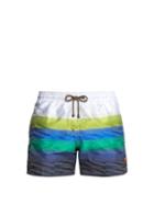 Matchesfashion.com Missoni Mare - Striped Swim Shorts - Mens - Blue Multi