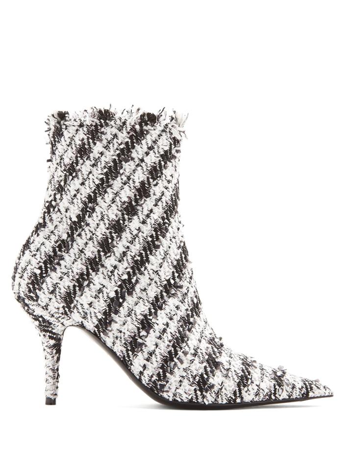 Balenciaga Knife Tweed Bootie