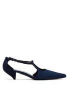 Matchesfashion.com The Row - Bourgeoise Salome Crepe Pumps - Womens - Navy