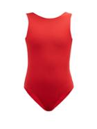 Matchesfashion.com Albus Lumen - High Neck Low Back Technical Piqu Swimsuit - Womens - Red