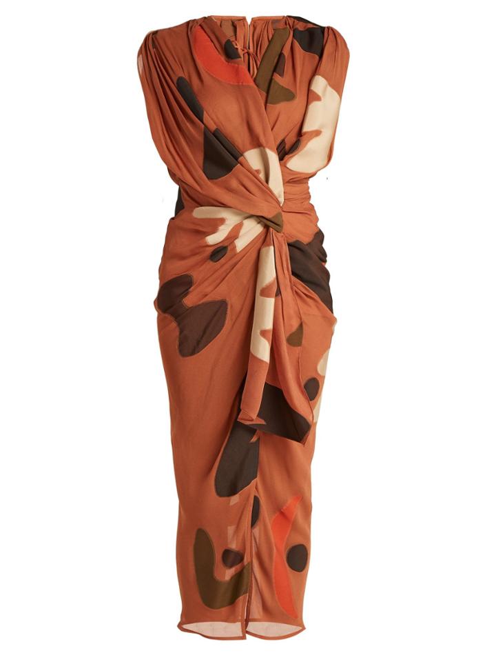 Jacquemus Henri Ruched Gauze Dress
