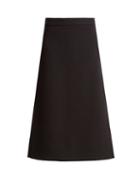 Matchesfashion.com Raey - Split Side Wool Blend Twill A Line Midi Skirt - Womens - Navy