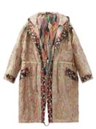 Matchesfashion.com Rianna + Nina - Vintage Hooded Drawstring Floral-brocade Parka - Womens - Multi
