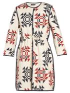 Isabel Marant Leist Geometric-print Tie-waist Coat
