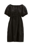 Matchesfashion.com Molly Goddard - Honey Puffed Cotton-scuba Dress - Womens - Black