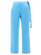 Matchesfashion.com Worme - The Slim Flare Silk Trousers - Womens - Blue