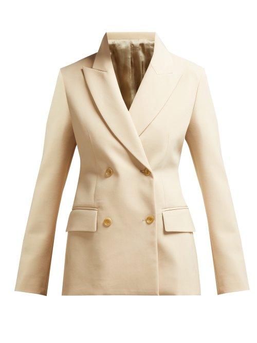 Matchesfashion.com Joseph - Hazel Double Breasted Wool Blend Jacket - Womens - Cream