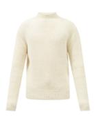 Sunflower - Jack Garter-stitched Wool-blend Sweater - Mens - Cream