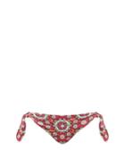 Matchesfashion.com La Doublej - Bow Kaleidoscope Fuxia-print Bikini Briefs - Womens - Pink Multi