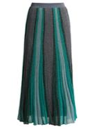 Missoni Striped Pleated Knit Midi Skirt