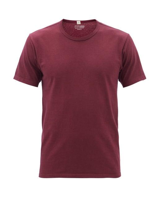 Lady White Co. - Cotton-jersey T-shirt - Mens - Burgundy