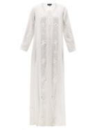Ladies Rtw Nili Lotan - Phoebe Embroidered Cotton-voile Tunic Dress - Womens - Ivory Multi
