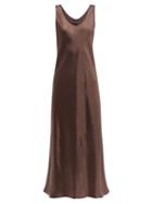 Matchesfashion.com Max Mara Leisure - Talete Dress - Womens - Dark Brown