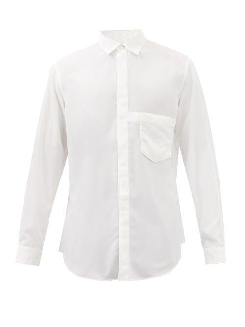 Y-3 - Patch-pocket Poplin Shirt - Mens - White