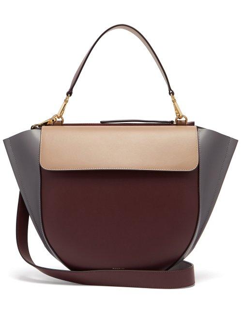 Matchesfashion.com Wandler - Hortensia Large Leather Shoulder Bag - Womens - Burgundy Multi
