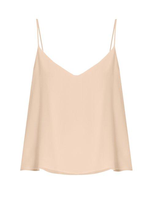 Matchesfashion.com Raey - Deep V Neck Silk Cami Top - Womens - Nude