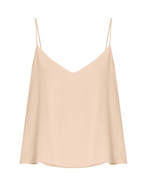 Matchesfashion.com Raey - Deep V Neck Silk Cami Top - Womens - Nude