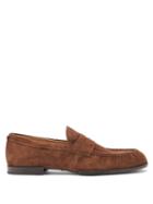 Matchesfashion.com Tod's - Amalfi Suede Penny Loafers - Mens - Dark Brown